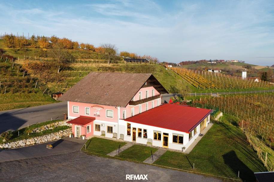 Großes Haus für Visionäre in Aussichtslage (Buschenschank, Weingärten), Gewerbeobjekt-kauf, 890.000,€, 8312 Südoststeiermark