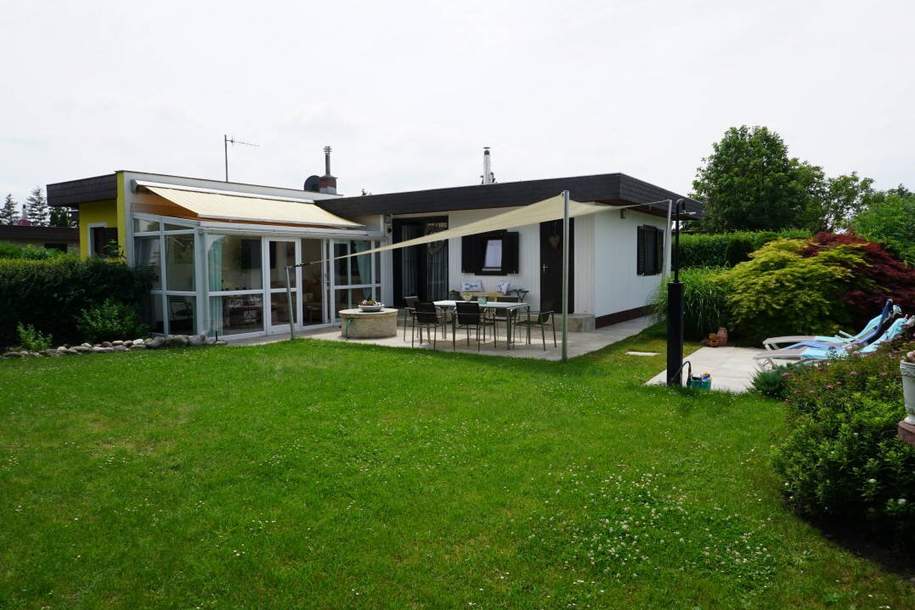 klimatisiertes Ferienhaus mit Wintergarten &amp; Saunahaus – Ihr Rückzugsort in Trausdorf am See, Haus-kauf, 149.000,€, 7061 Eisenstadt-Umgebung