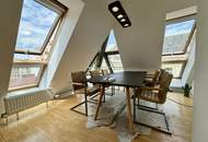 Außergewöhnliche Dachgeschoss-Maisonette mit Dachterrasse und beeindruckendem Wienblick nahe Naschmarkt