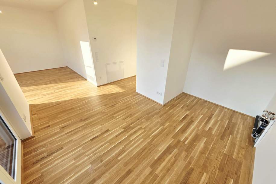 Mehr Natur - Weniger Hektik! WOW- Hier will ich leben! TOP-Neubauprojekt - Klimaaktiv Bronze! Ideale Raumaufteilung + Luftwärmepumpe und Solaranlage + Grün- und Ruhelage + Garage! Wiens schönste Wasser-Platzl ums Eck!, Wohnung-kauf, 344.324,€, 1220 Wien 22., Donaustadt