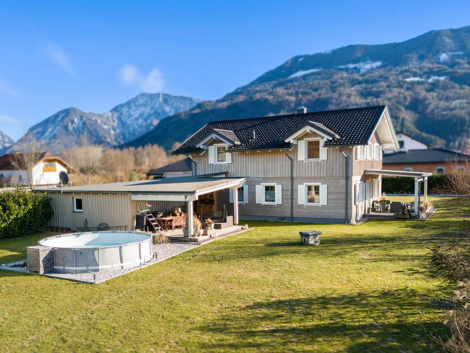Wohnen wie im Urlaub: Schwedenhaus mit Pool, Galerie und großem Garten nahe Klagenfurt