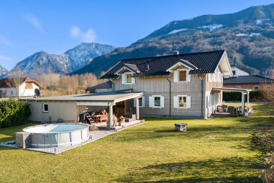 Wohnen wie im Urlaub: Schwedenhaus mit Pool, Galerie und großem Garten nahe Klagenfurt, Haus-kauf, 729.000,€, 9170 Klagenfurt Land