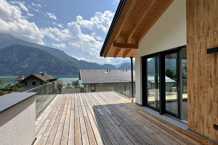 Südseitiges Penthouse mit 4 Zimmern &amp; Terrasse | Fernblick &amp; privater Seezugang, Wohnung-kauf, 1.349.000,€, 5310 Vöcklabruck