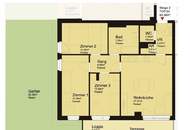 Schöne Gartenwohnung mit 4 Zimmern, Loggia u. Terrasse - in ruhiger Seitengasse nächst Josefstraße