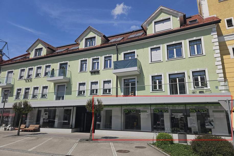 Modernes Geschäftslokal am Marktplatz, Gewerbeobjekt-miete, 968,58,€, 4720 Grieskirchen