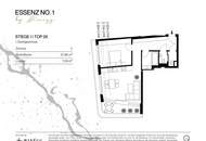 ESSENZ NO. 1 - Erstbezug (58 m²) im 1. DG mit wenig Schrägen | 7 m² Terrasse, 2 Zimmer