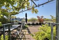 Grüner Dachgarten mit Blick über Wien I exklusive DG - Wohnung I Großzügige Fensterflächen mit Rollläden I Klimaanlage