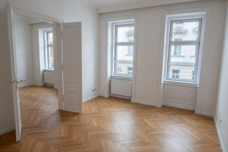 Sanierte Altbauwohnung mit Flügeltüren und neuen Parkettboden, Wohnung-kauf, 943.000,€, 1070 Wien 7., Neubau