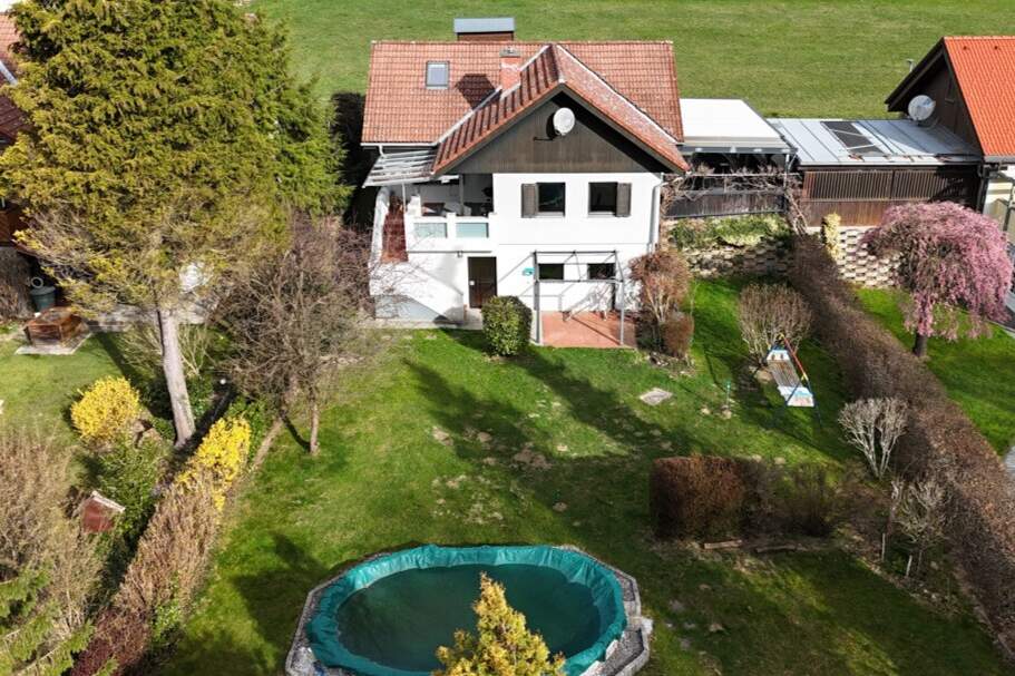Einfamilienhaus in toller Lage! Völlig unterkellert, Doppel-Carport, schöner Garten mit Pool!, Haus-kauf, 448.000,€, 8075 Graz-Umgebung