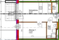 2-Zimmer-Gartenwohnung inkl. Komplettküche und Kellerabteil in Wiener Neustadt/ CQ02 Top 2-02