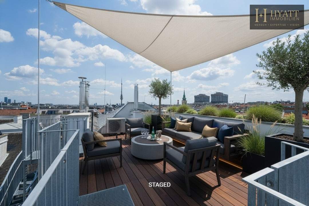 Exklusive Maisonette-Wohnungen | Terrassen | Dachterrassen | 360° Rundumblick | Toplage 1180 | Nähe Kutschkermarkt
