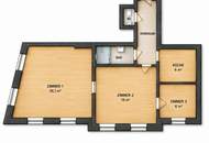 Rarität in 1170 Wien: 68m² Wohnung + 27m² separate Garçonnière + 35 m² Doppelgarage