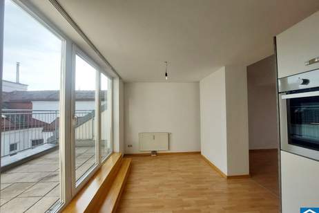 Gemütliche 1,5- Zimmer Dachgeschosswohnung mit Terrasse am Matznerpark, Wohnung-miete, 818,04,€, 1140 Wien 14., Penzing