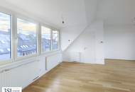 Dachgeschoßwohnung mit großer Sonnenterrasse und City-Blick - zentral und gut angebunden - nahe Pilgramgasse und Schlossquadrat