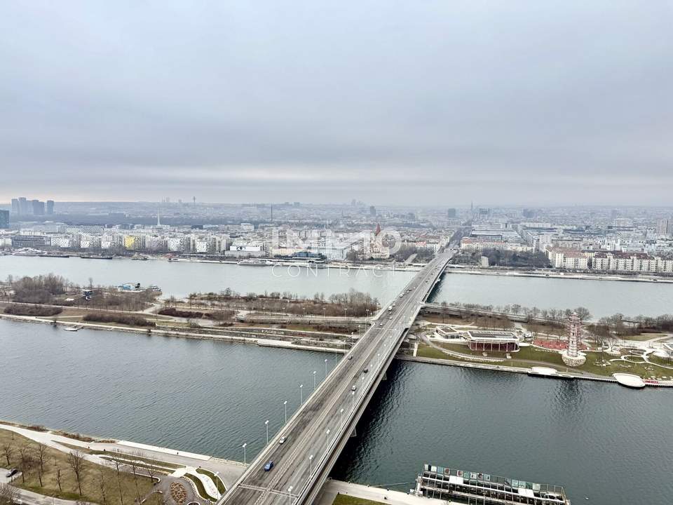 Signature Skyline Supreme – Süd-Eckresidenz - 3 Zimmer, Freifläche und mit Panorama über Wien und Donau