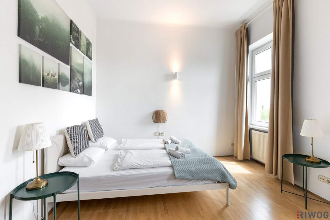 KURZZEITVERMIETUNG / AIRBNB ERLAUBT II KOMPLETT MÖBLIERT II ca. 5m² BALKON II SOFORT NUTZBAR II NÄHE U6/AKH/VOLKSOPER/WUK