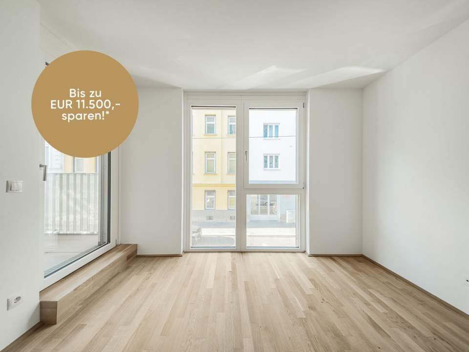 ERSTBEZUG >> bodentiefe Fenster in westseitiger Anlegerwohnung mit Loggia >> TOP LAGE