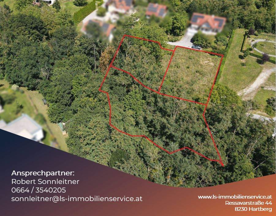 Zwei Baugrundstücke mit angrenzender Waldfläche in Hartberg – Am Brühlbach