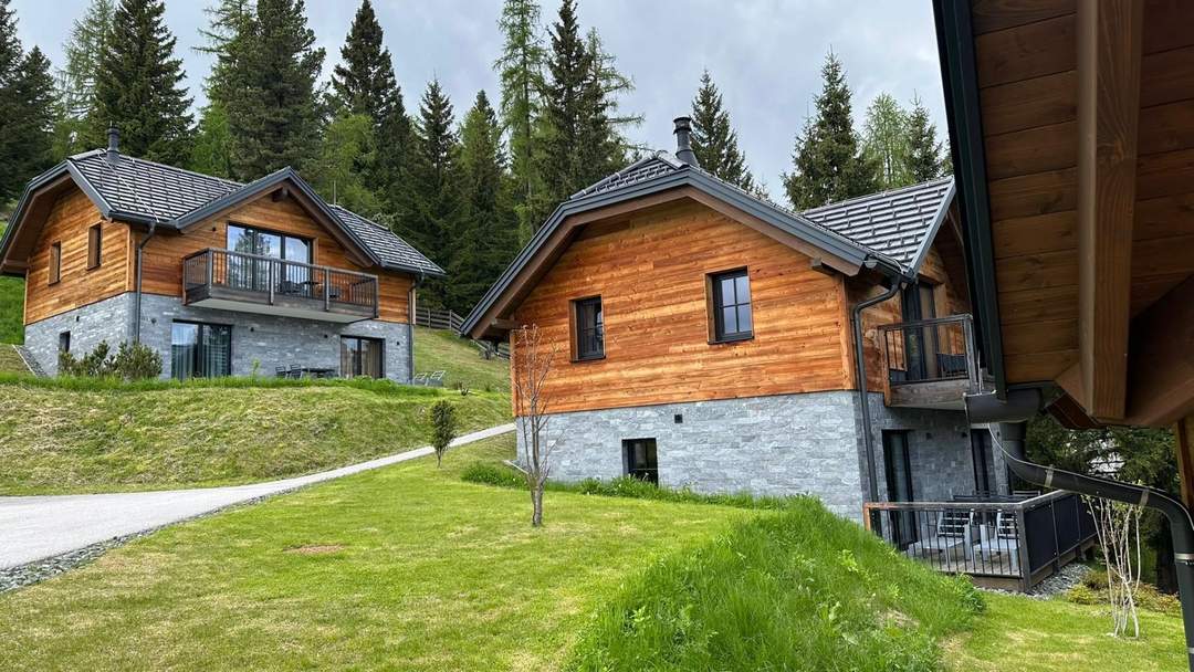Stilvolle Ruheoase auf der Hochrindl - hochwertige Bergchalets - Ihr Rückzugsort mit Bergblick! Sofort beziehbar! Ski-Lift Nähe!