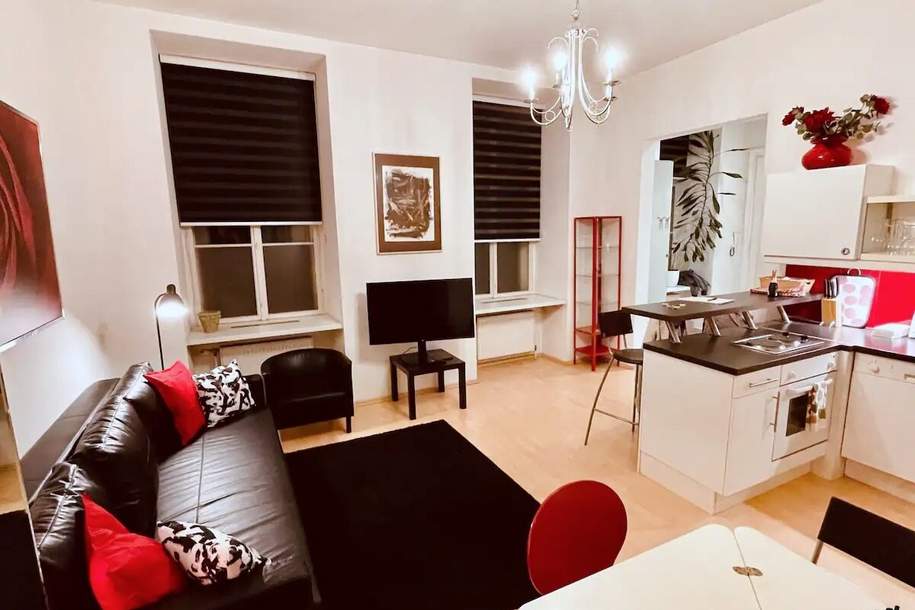 Moderne möblierte Stadtwohnung in ruhiger Top-Lage mit 2 Zimmern nähe Innenstadt, Wohnung-kauf, 230.000,€, 1020 Wien 2., Leopoldstadt