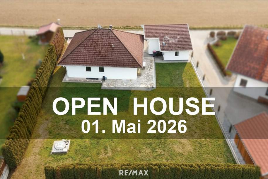Bungalow mit großzügigem Nebengebäude, Terrasse und nachhaltiger Heiztechnik, Haus-kauf, 398.000,€, 4951 Braunau am Inn