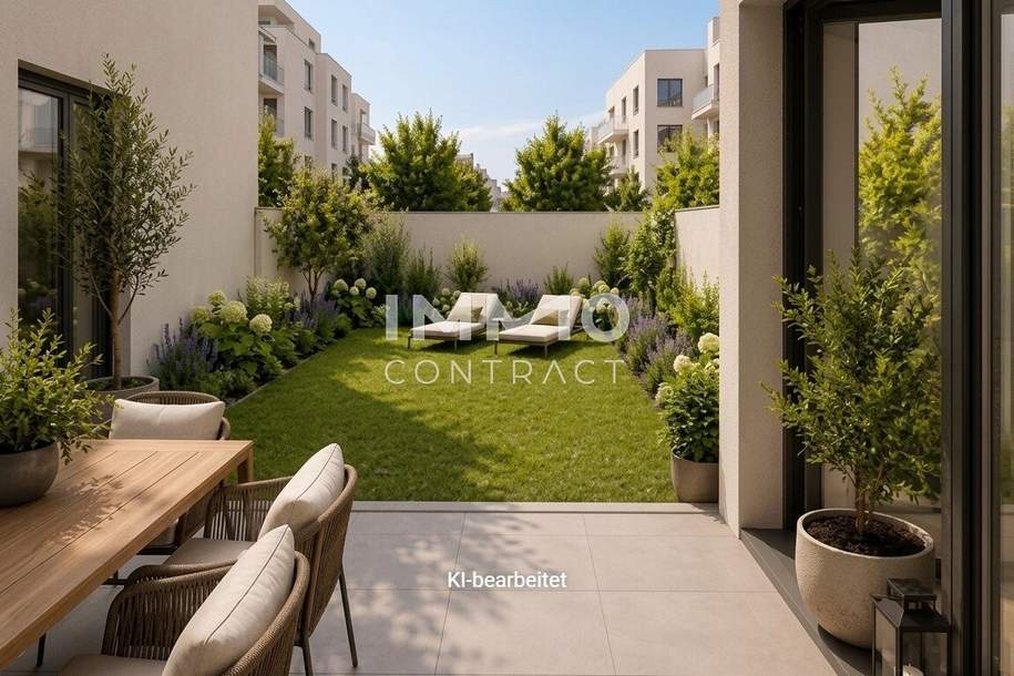 Exklusive Gartenwohnung – 3-Zimmer-Erstbezug mit Eigengarten, Terrasse &amp; Loggia - Nähe Schönbrunn, Wohnung-kauf, 399.000,€, 1120 Wien 12., Meidling