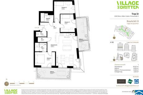 URBAN DAHEIM - VILLAGE IM DRITTEN, Wohnung-kauf, 833.000,€, 1030 Wien 3., Landstraße