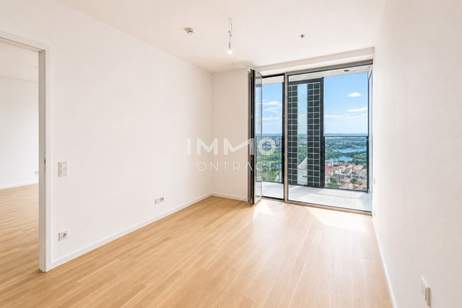 Wohnen am Wasser: 47. Etage DC2 Tower inkl. 16qm Loggia ERSTBEZUG, Wohnung-miete, 1.100,00,€, 1220 Wien 22., Donaustadt