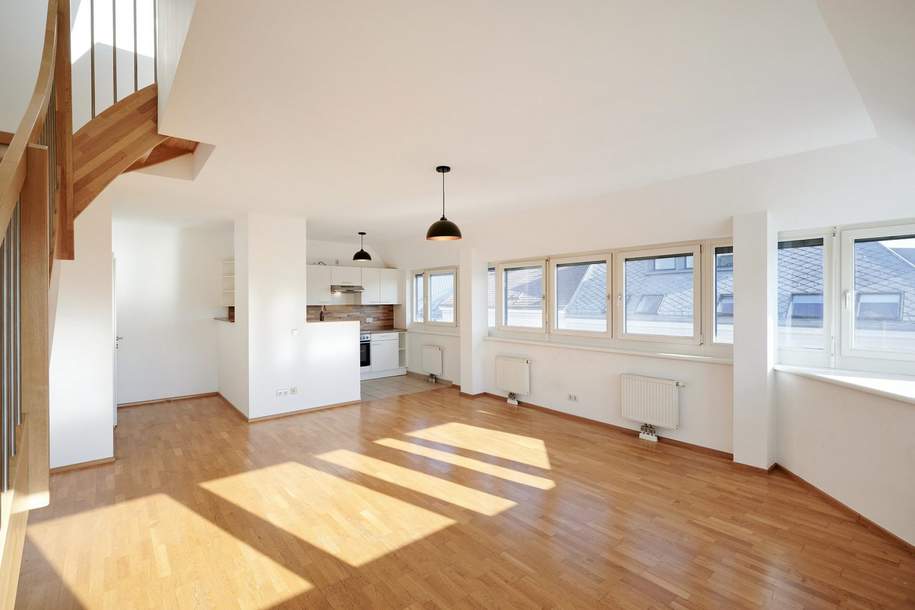 Stilvolle 3-Zimmer-Maisonette mit Galerie und herrlichem Ausblick – ruhige Lage im 16. Bezirk!, Wohnung-kauf, 399.000,€, 1160 Wien 16., Ottakring