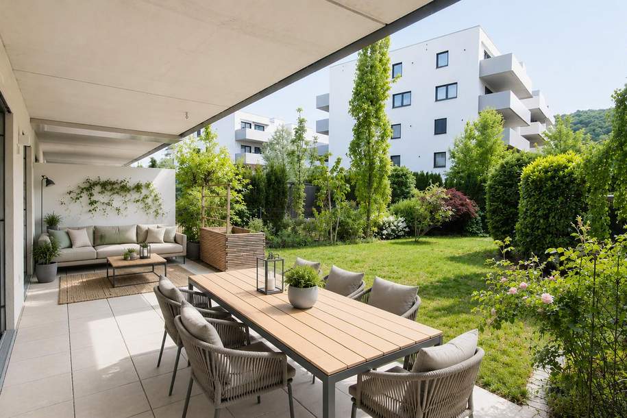 GARTEN-WOHLFÜHL-OASE: 3-Zimmer Gartenwohnung im beliebten Wohnpark Gösting, Wohnung-kauf, 399.000,€, 8051 Graz(Stadt)