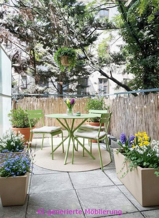 Perfekte Anbindung und Terrasse zum begrünten Innenhof!
