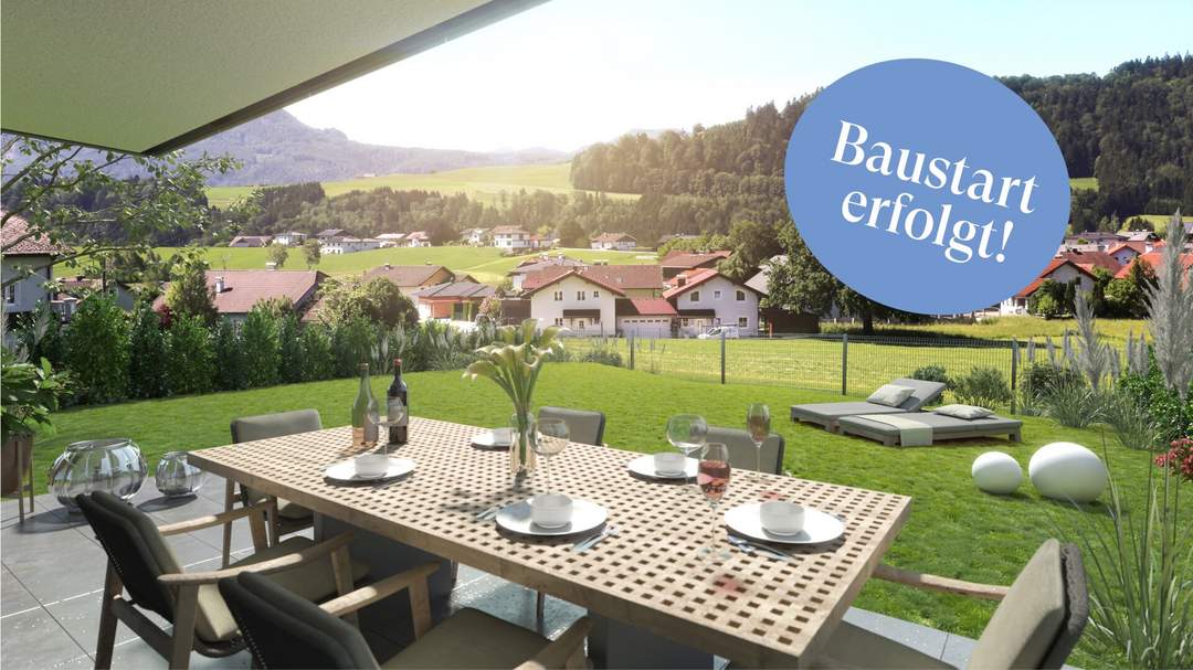 Moderne 4 Zimmer Wohnung mit 92m² großem Gartenanteil in Mondsee