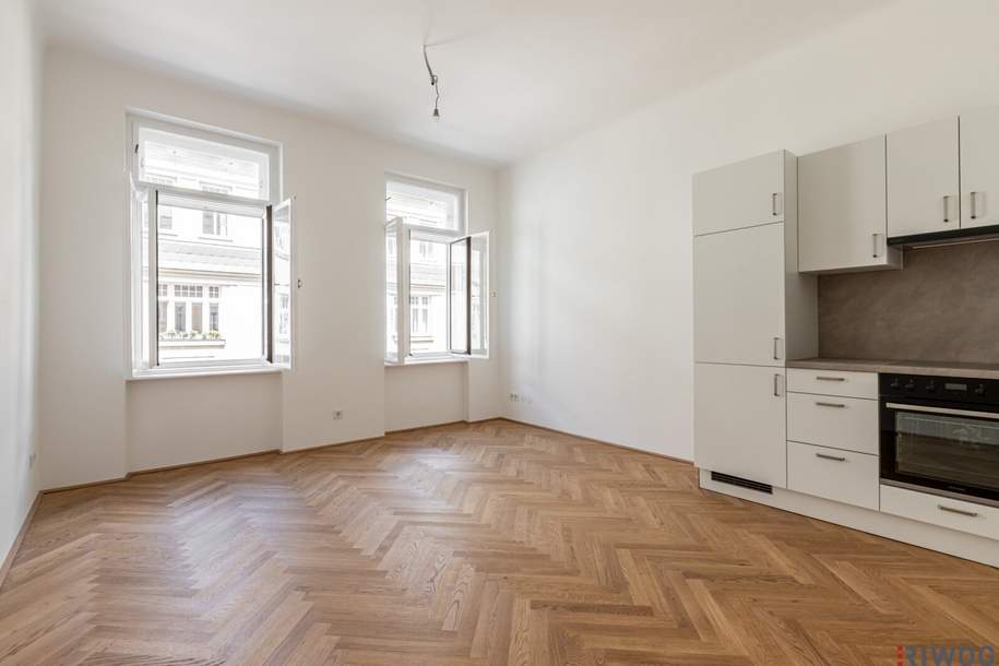 ERSTBEZUG nach Sanierung | Stilvolle Altbauwohnung mit Einbauküche | Prachtvolles Jahrhundertwendehaus | Nähe Stadthalle, Vogelweidpark, Lugner City, Wohnung-kauf, 189.000,€, 1150 Wien 15., Rudolfsheim-Fünfhaus