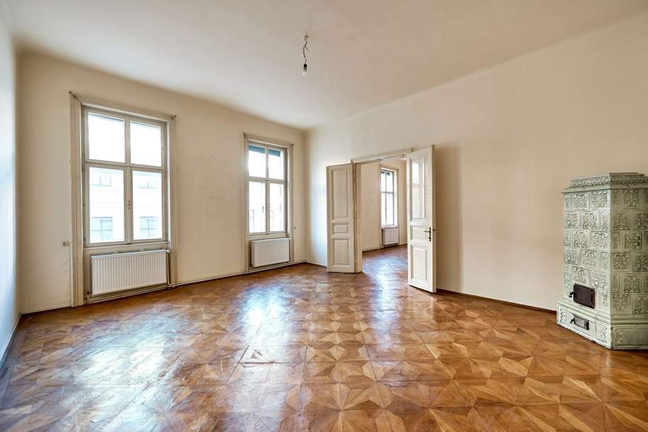 TOP-LAGE beim SCHOTTENTOR! 5-Zimmer-Altbau in Hof- und Straßenlage, Wohnung-kauf, 1.150.000,€, 1090 Wien 9., Alsergrund