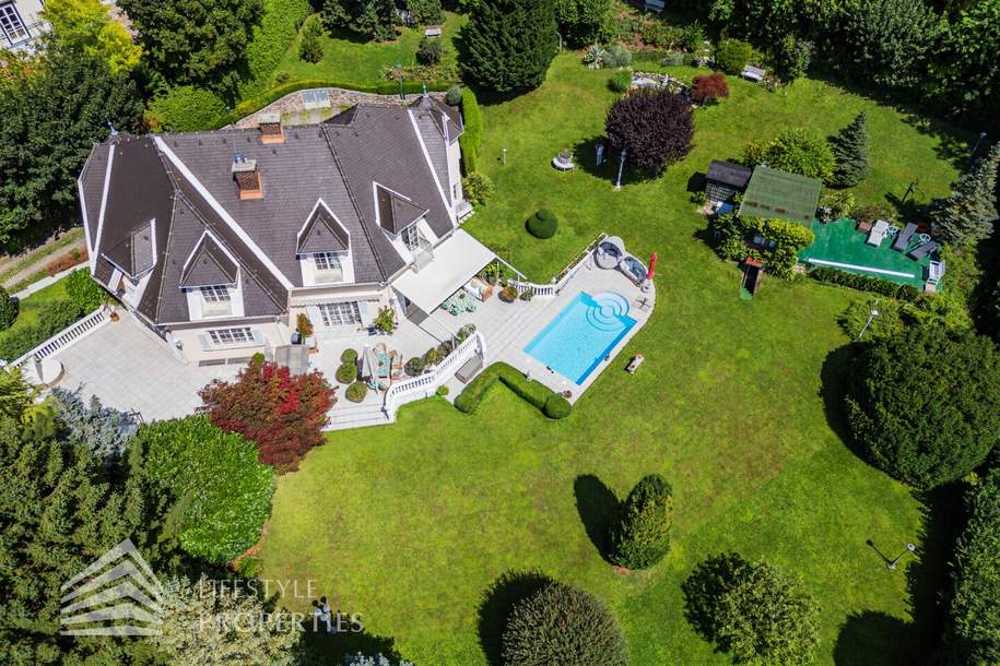 Beeindruckende Villa mit gepflegtem Garten und Pool, Haus-kauf, 4.500.000,€, 2371 Mödling