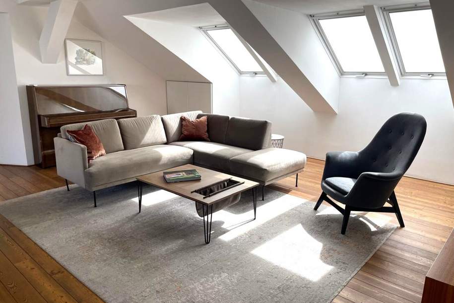 komplett möblierte Terrassenwohnung nähe Theresianum 5 Zimmer, Wohnung-miete, 4.510,00,€, 1040 Wien 4., Wieden