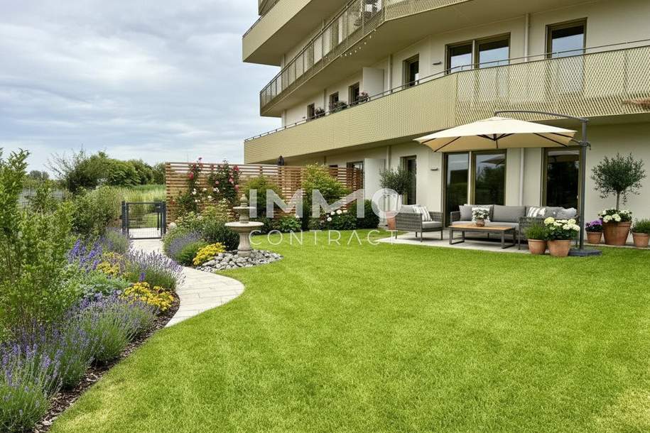 Neubau-Gartenwohnung: 3 Zimmer mit großer Terrasse & viel Grün, Wohnung-kauf, 270.000,€, 1210 Wien 22., Donaustadt