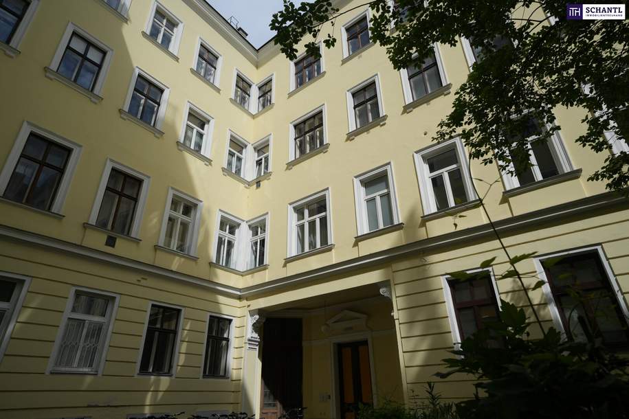 Ruhig in zweiter Reihe zur Straße gelegen!: Vermietete Altbauwohnung in 1060 – Top-Lage! Ideale smarte Anlage!, Wohnung-kauf, 209.000,€, 1060 Wien 6., Mariahilf
