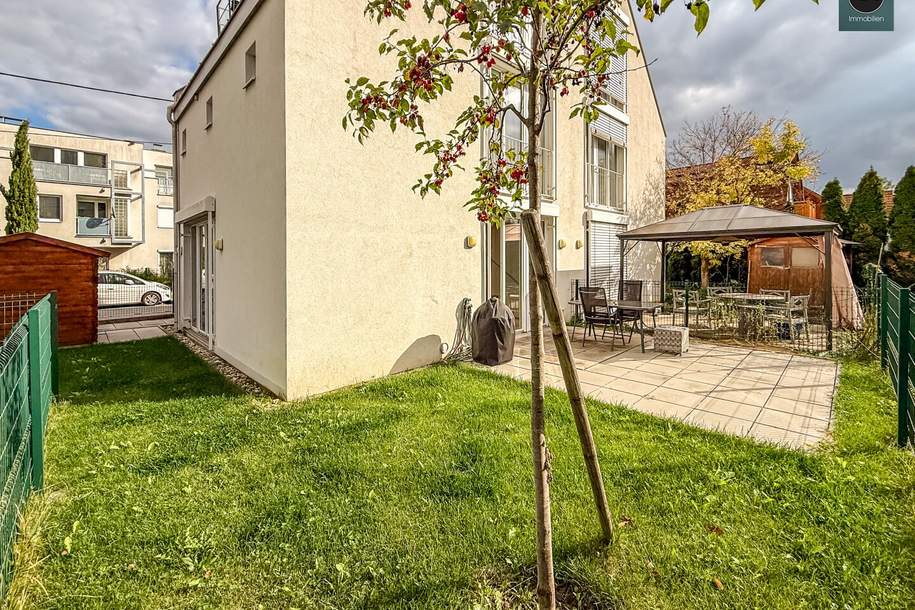 Provisionsfrei: Sehr gut ausgestattete Doppelhaushälfte mit Garten beim Theresa-Tauscher-Park! 5 Min. zum Donau Zentrum. 10 Min. zur UNO City. Parkplatz verfügbar!, Haus-miete, 2.145,00,€, 1210 Wien 21., Floridsdorf