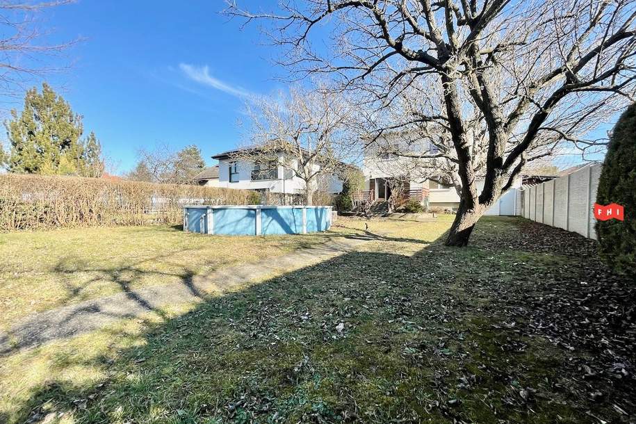 Großzügiges 985m² Baugrundstück mit ca. 150m² Einfamilienhaus mit Terrasse u. Garage in wunderschöner Lage Nähe Mühlwasser, Grund und Boden-kauf, 950.000,€, 1220 Wien 22., Donaustadt