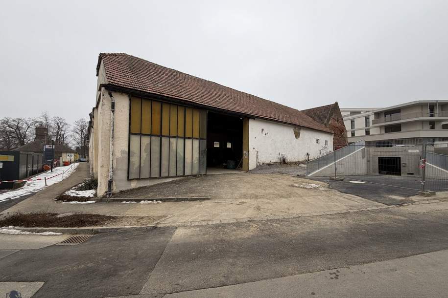 GEWERBELAGER / HALLE MIT FREIFLÄCHE & PARKPLÄTZEN, Gewerbeobjekt-miete, 4.100,00,€, 3441 Tulln