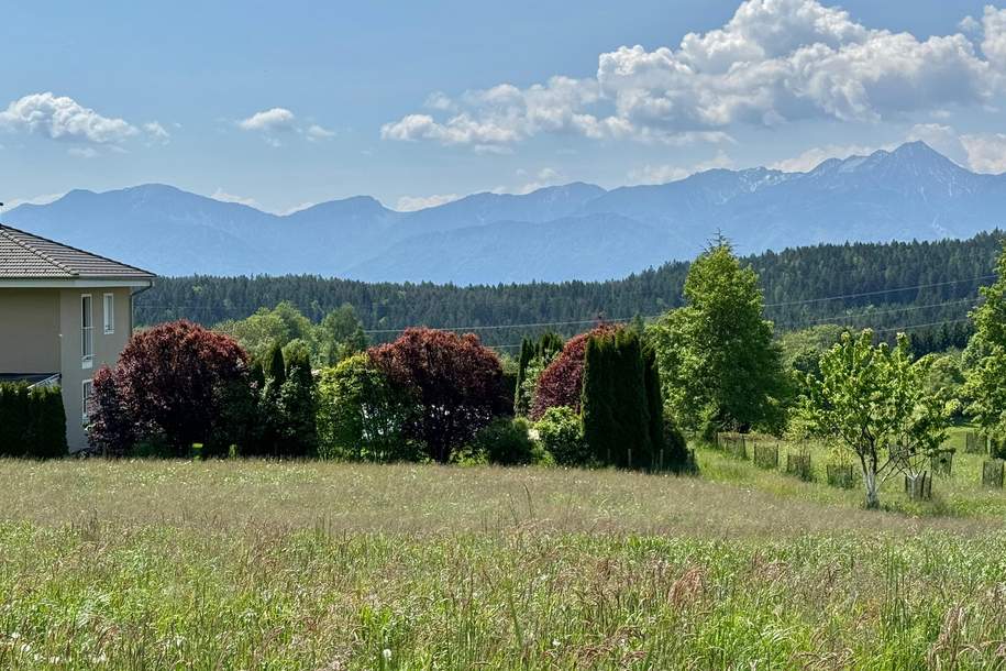 Velden - Köstenberg: Besonderes Panorama-Baugrundstück in sonniger Lage über der Nebelgrenze, 792 m ü.d.A., Grund und Boden-kauf, 171.150,€, 9220 Villach Land