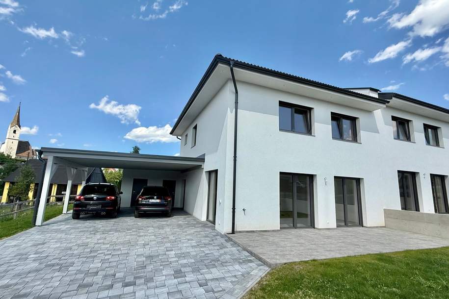 Maria Saal - St. Michael: Erstbezugs-Doppelhaushälfte SÜD-WEST Haus "A" mit TOP-Ausstattung, Haus-kauf, 565.000,€, 9063 Klagenfurt Land