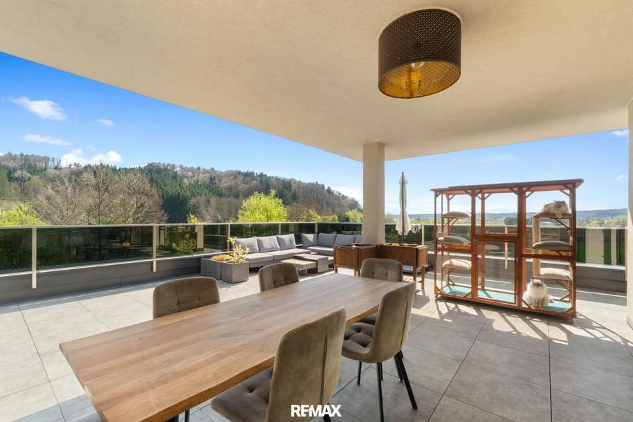Neuwertiger Penthouse-Flair über den Dächern von Wolfsberg im Schwarzautal mit beeindruckender Dachterrasse, Wohnung-kauf, 299.000,€, 8421 Leibnitz