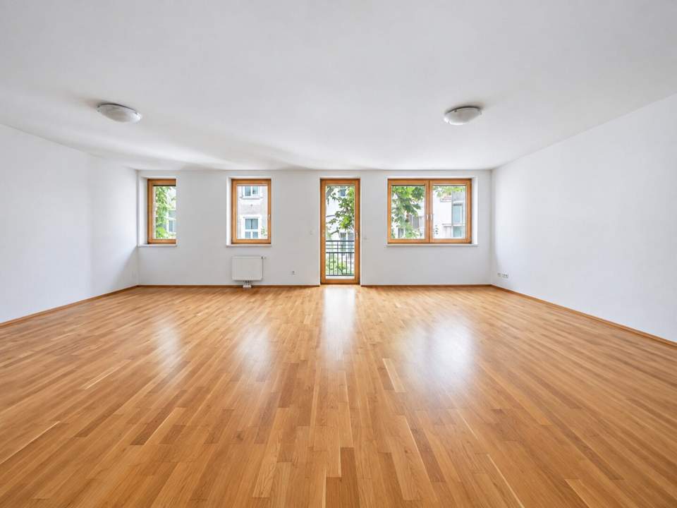 VIEL RAUM IN BESTLAGE 1070 | 4-Zimmer-Variante im 1. OG mit Garten, 2 Loggien & Garage