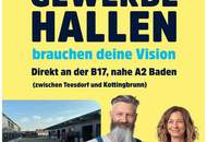 Neubau Gewerbehalle Teesdorf B17 - 154 bis 399 m2 - Fussbodenheizung - sofort beziehbar