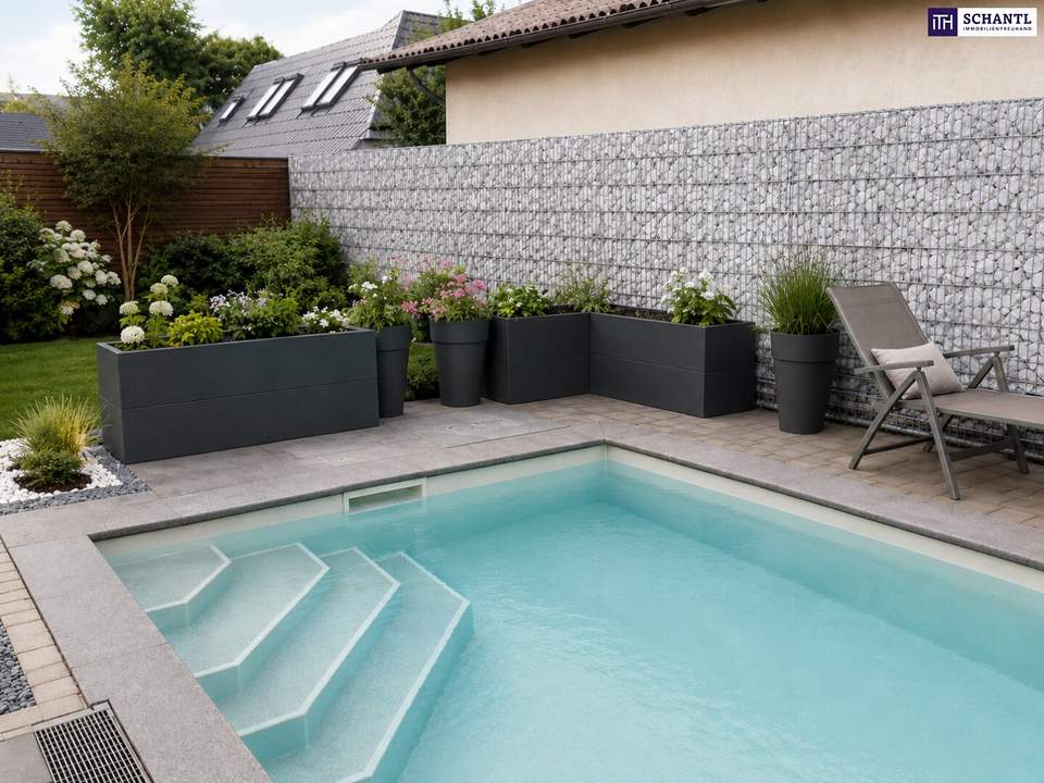 Sommer zuhause genießen! Familienhaus mit eigenem Pool & großer Terrasse