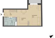 Neuwertige 1-Zimmer-Wohnung mit Loggia und U-Bahn-Nähe in 1210 Wien, 849 € Miete