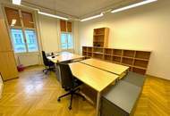 KLIMATISIERTES 139 m2 ALTBAUBÜRO - KANZLEI, 3 Zimmer, Komplettküche, 2 Bäder, Parketten, Gonzagagasse, U2/U4-Nähe