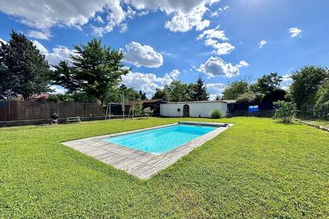 BUNGALOW mit Pool I Ausbaupotential I Klimaanlage I ~696m² Grundstück I Ruhelage, Haus-kauf, 425.000,€, 2231 Gänserndorf